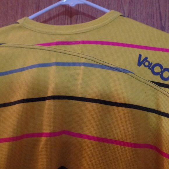 Volcom Men's Multicolored Striped Waffle-Weave Shirt, Size L - Picture 4 of 5